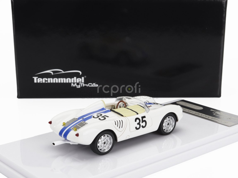 Tecnomodel Porsche 550a Team Ed Hugus N 35 24h Le Mans 1957 E.hugus - C.g.de Beaufort 1:43 Bílá Modrá