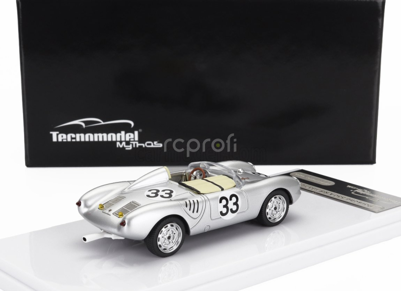 Tecnomodel Porsche 550a Team Porsche Kg N 33 24h Le Mans 1957 H.hermann - R.von Frankenberg 1:43 Silver