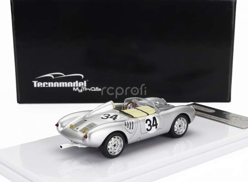 Tecnomodel Porsche 550a Team Porsche Kg N 34 24h Le Mans 1957 C.storez - E.crawford 1:43 Silver