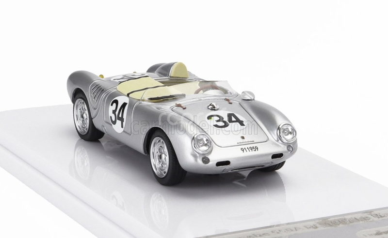 Tecnomodel Porsche 550a Team Porsche Kg N 34 24h Le Mans 1957 C.storez - E.crawford 1:43 Silver