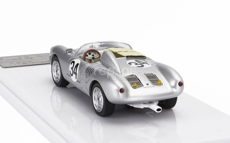 Tecnomodel Porsche 550a Team Porsche Kg N 34 24h Le Mans 1957 C.storez - E.crawford 1:43 Silver