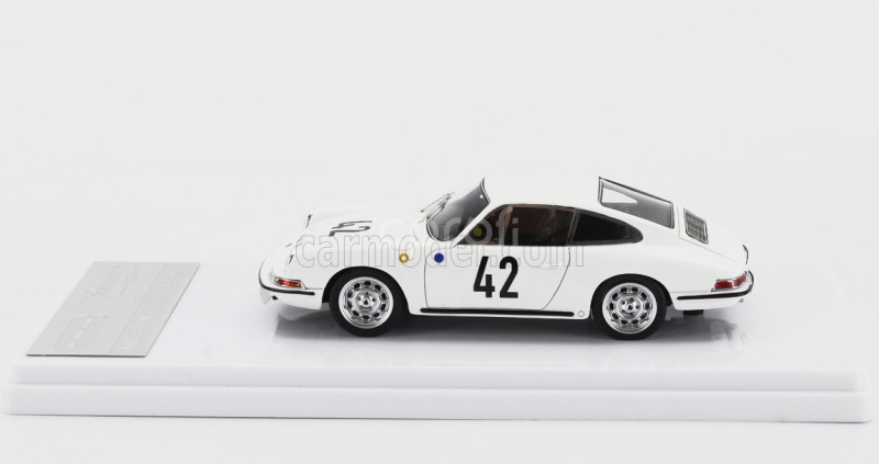 Tecnomodel Porsche 901 911 S Team Auguste Veuillet N 42 24h Le Mans 1967 R.buchet - H.linge 1:43 Bílá