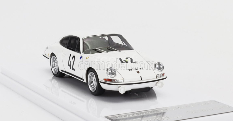 Tecnomodel Porsche 901 911 S Team Auguste Veuillet N 42 24h Le Mans 1967 R.buchet - H.linge 1:43 Bílá