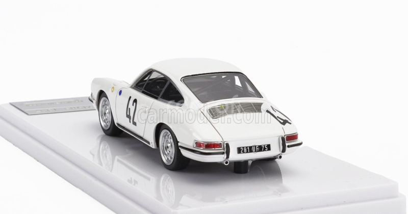 Tecnomodel Porsche 901 911 S Team Auguste Veuillet N 42 24h Le Mans 1967 R.buchet - H.linge 1:43 Bílá