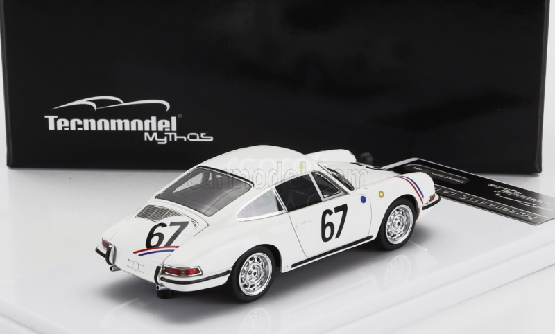 Tecnomodel Porsche 901 911 S Team P.boutin N 67 24h Le Mans 1967 P.boutin - P.sanson 1:43 Bílá