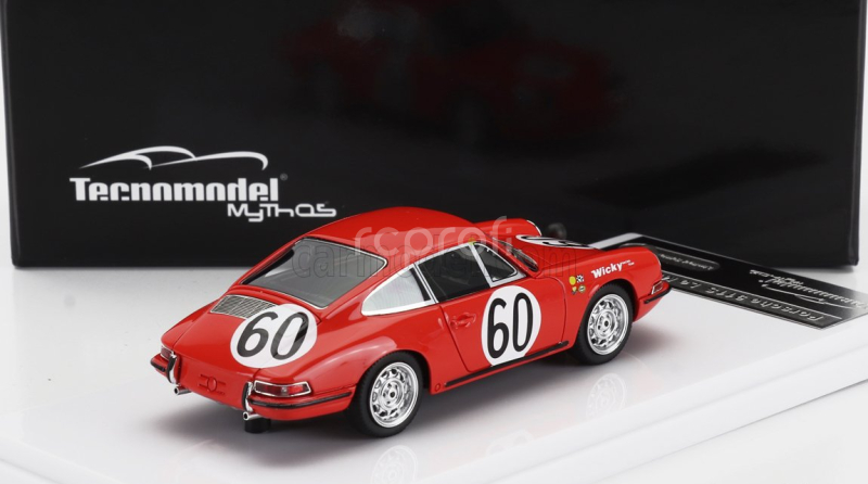 Tecnomodel Porsche 901 911 S Team P.farjon N 60 24h Le Mans 1967 A.wicky - P.farjon 1:43 Red