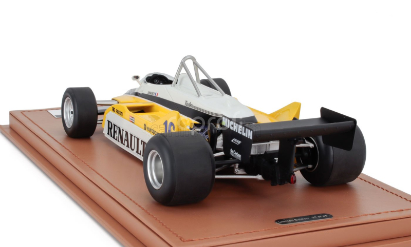 Tecnomodel Renault F1  Re30b V6 Turbo Team Renault Elf N 16 Winner France Gp 1982 Rene Arnoux 1:18 Bílá Žlutá Černá