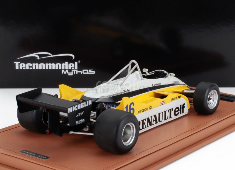 Tecnomodel Renault F1  Re30b V6 Turbo Team Renault Elf N 16 Winner Italy Gp 1982 Rene Arnoux 1:18 Bílá Žlutá Černá