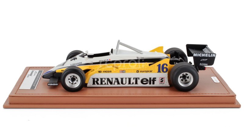 Tecnomodel Renault F1  Re30b V6 Turbo Team Renault Elf N 16 Winner Italy Gp 1982 Rene Arnoux 1:18 Bílá Žlutá Černá