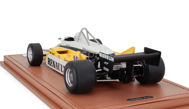 Tecnomodel Renault F1  Re30b V6 Turbo Team Renault Elf N 16 Winner Italy Gp (with Pilot Figure) 1982 Rene Arnoux 1:18 Bílá Žlutá Černá