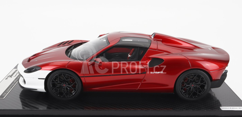 Tecnomodel Touring Superleggera Arese Rh95 (chassis And Engine F-12) 2021 1:18 Červená Met - Lesklá Bílá