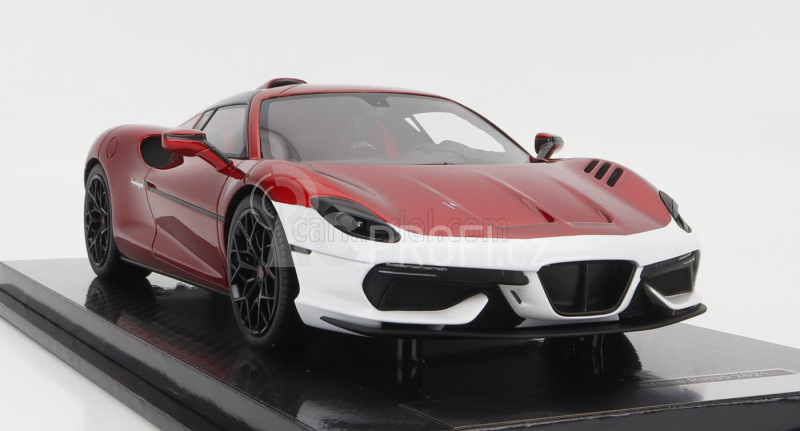 Tecnomodel Touring Superleggera Arese Rh95 (chassis And Engine F-12) 2021 1:18 Červená Met - Lesklá Bílá