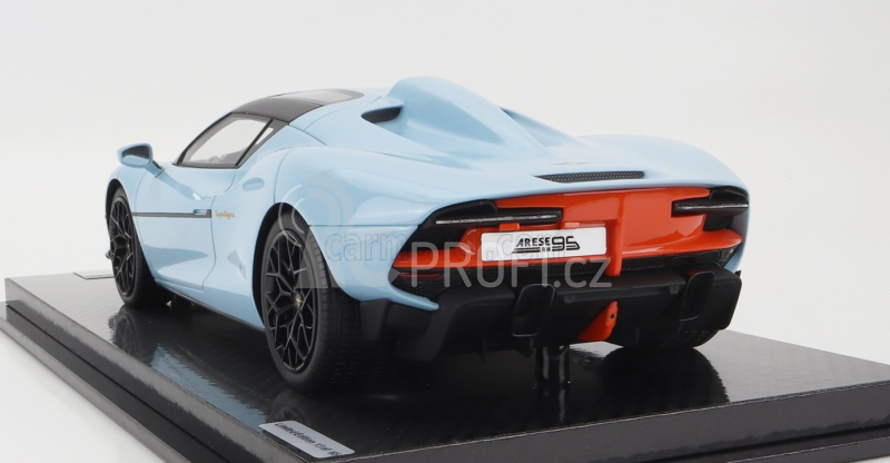 Tecnomodel Touring Superleggera Arese Rh95 (chassis And Engine F-12) 2021 1:18 Světle Modrá Oranžová - Barvy Zálivu
