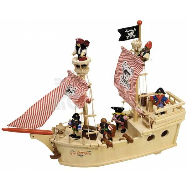 Tidlo Dřevěná pirátská loď