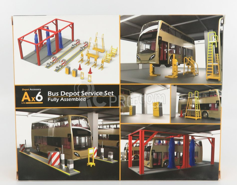 Tiny toys Accessories Diorama Ax6 Cmb Bus Depot Service 1:64 Červená Žlutá