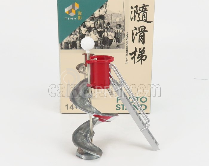 Tiny toys Accessories Traditional Slide Photo Stand 1:64 Silver Red