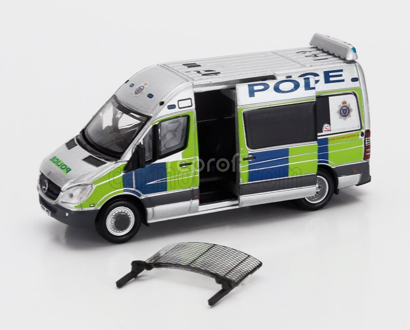 Tiny toys Mercedes benz Sprinter Minibus Uk8 Sussex Police 2018 1:76 Stříbrná Modrá Žlutá