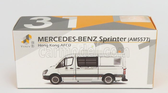 Tiny toys Mercedes benz Sprinter Van Transporter Afcd Police 2018 1:76 Bílá