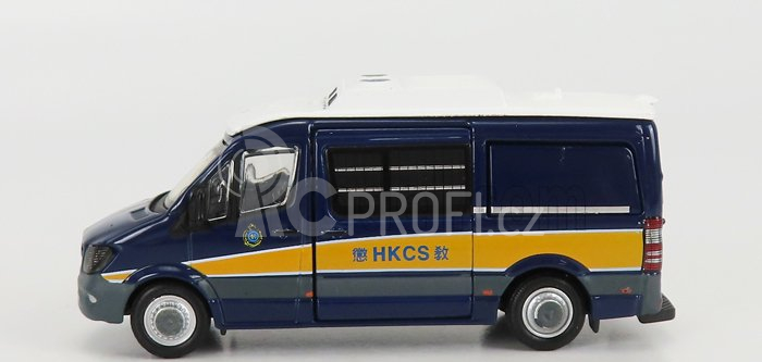 Tiny toys Mercedes benz Sprinter Van Transporter Hkcs Police 2018 1:76 Modrá Žlutá Bílá