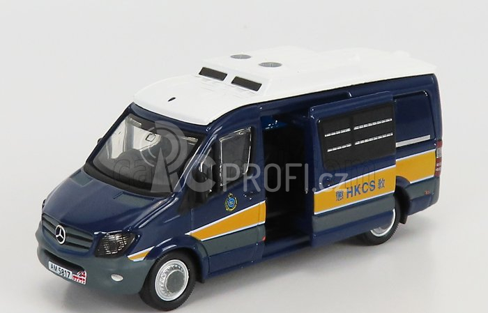 Tiny toys Mercedes benz Sprinter Van Transporter Hkcs Police 2018 1:76 Modrá Žlutá Bílá