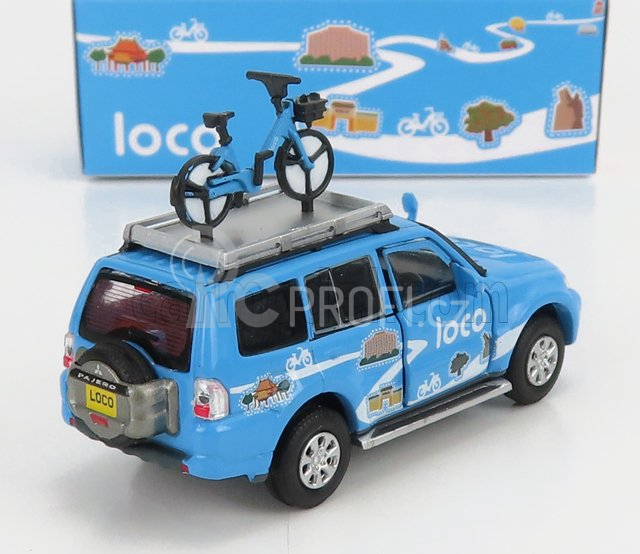 Tiny toys Mitsubishi Pajero Loco Bike 1999 1:64 Světle Modrá