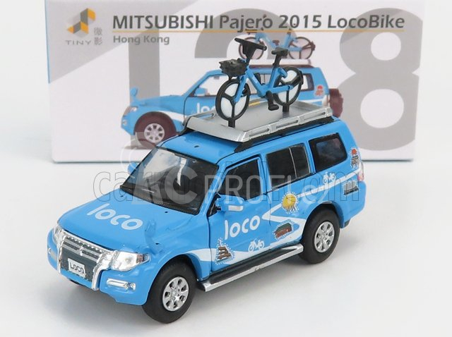 Tiny toys Mitsubishi Pajero Loco Bike 1999 1:64 Světle Modrá