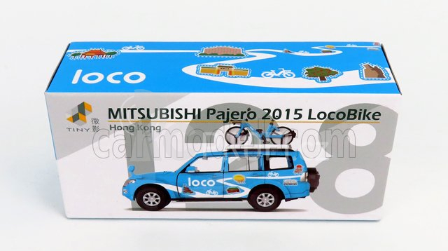 Tiny toys Mitsubishi Pajero Loco Bike 1999 1:64 Světle Modrá
