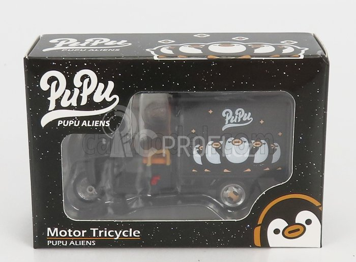 Tiny toys Motorcycle Electric Tricycle Pupu Aliens 1980 1:43 Black