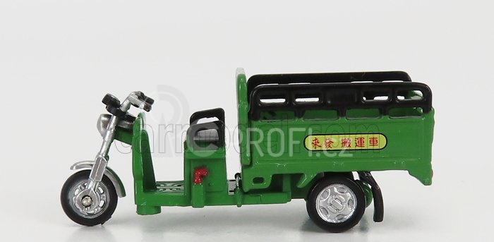 Tiny toys Motorcycle Taiwan Delivery Electric Tricycle 1980 1:64 Zelená