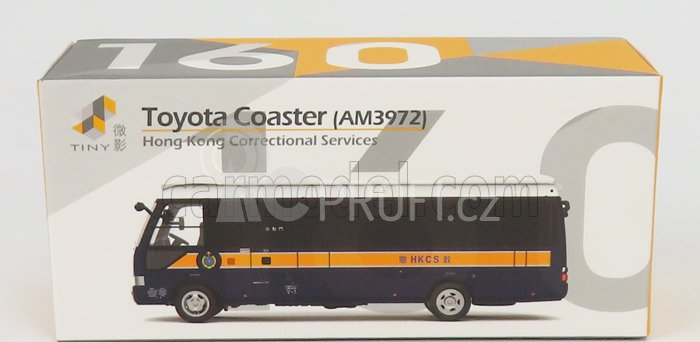 Tiny toys Toyota Coaster B59 Autobus 2010 1:76 Modrá Žlutá Bílá