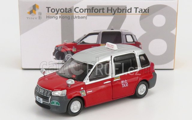 Tiny toys Toyota Hybrid Comfort Taxi 2020 1:64 Červená Stříbrná