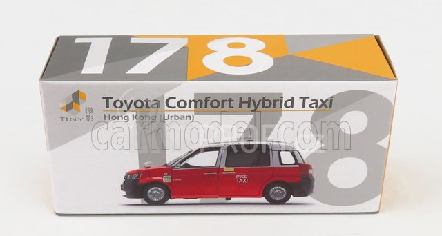 Tiny toys Toyota Hybrid Comfort Taxi 2020 1:64 Červená Stříbrná