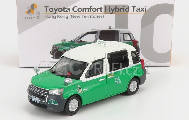 Tiny toys Toyota Hybrid Comfort Taxi 2020 1:64 Zelená Bílá