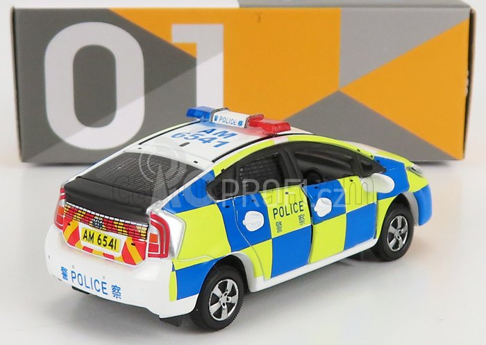 Tiny toys Toyota Prius Police 2009 1:64 Bílá Modrá Žlutá