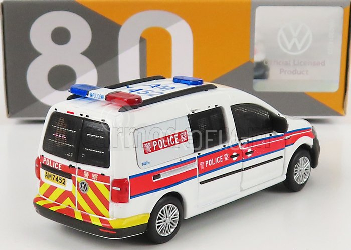 Tiny toys Volkswagen Caddy Van Police 2020 1:64 Bílá Červená