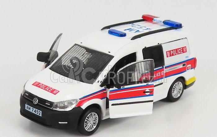 Tiny toys Volkswagen Caddy Van Police 2020 1:64 Bílá Červená