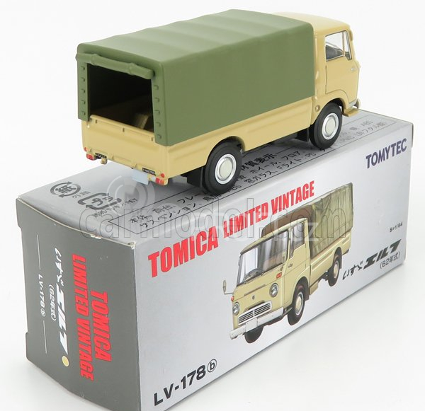 Tomica Isuzu Elf Pick-up Telonato 1960 1:64 Bílá Zelená