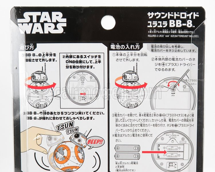 Tomica Star wars Bb-8 Diameter Cm. 6.8 - Sound Effects 1:36 Bílá Oranžová Šedá