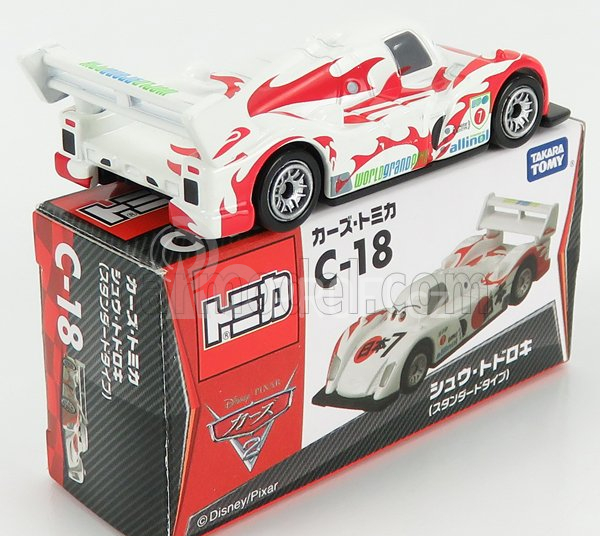 Tomica Walt disney Pixar Cars - Shu Todoroko 1:64 Bílá Červená