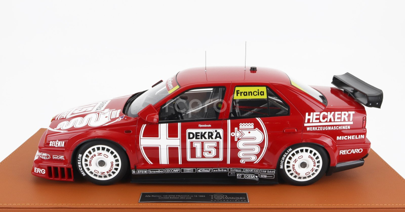 Topmarques Alfa romeo 155 V6 Ti N 15 Dtm Season 1993 Giorgio Francia - Con Vetrina - With Showcase 1:12 Červená Bílá