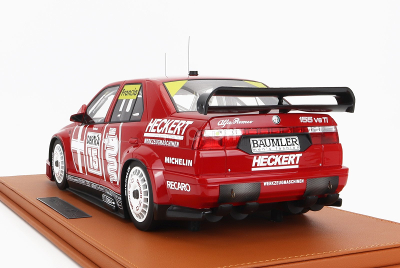 Topmarques Alfa romeo 155 V6 Ti N 15 Dtm Season 1993 Giorgio Francia - Con Vetrina - With Showcase 1:12 Červená Bílá
