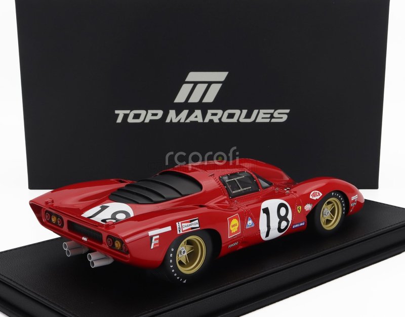 Topmarques Ferrari 312p 3.0l V12 Coupe Team Sefac N 18 24h Le Mans 1969 Pedro Rodriguez – David Piper 1:18 Red
