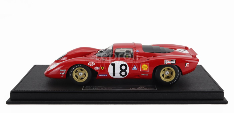 Topmarques Ferrari 312p 3.0l V12 Coupe Team Sefac N 18 24h Le Mans 1969 Pedro Rodriguez – David Piper 1:18 Red