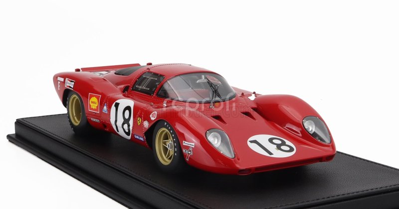 Topmarques Ferrari 312p 3.0l V12 Coupe Team Sefac N 18 24h Le Mans 1969 Pedro Rodriguez – David Piper 1:18 Red