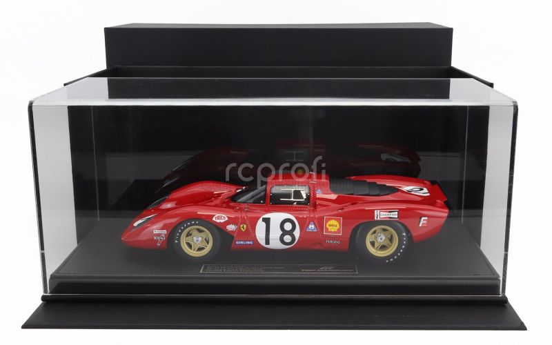 Topmarques Ferrari 312p 3.0l V12 Coupe Team Sefac N 18 24h Le Mans 1969 Pedro Rodriguez – David Piper 1:18 Red