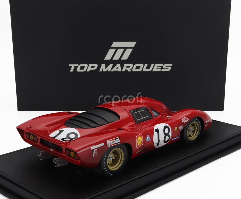 Topmarques Ferrari 312p 3.0l V12 Coupe Team Sefac N 18 24h Le Mans Dirty Version 1969 Pedro Rodriguez – David Piper 1:18 Red