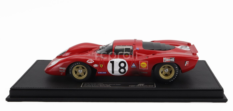 Topmarques Ferrari 312p 3.0l V12 Coupe Team Sefac N 18 24h Le Mans Dirty Version 1969 Pedro Rodriguez – David Piper 1:18 Red