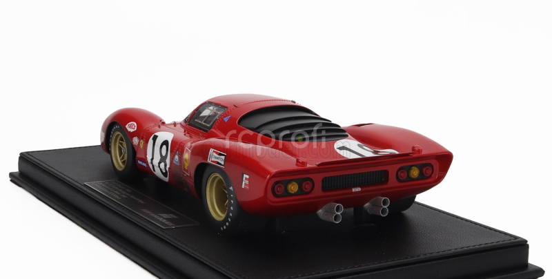 Topmarques Ferrari 312p 3.0l V12 Coupe Team Sefac N 18 24h Le Mans Dirty Version 1969 Pedro Rodriguez – David Piper 1:18 Red