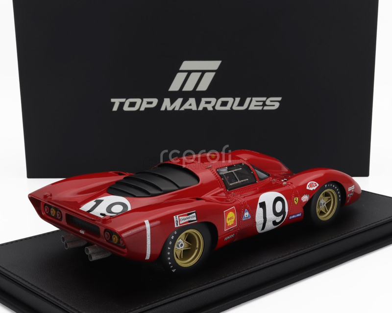 Topmarques Ferrari 312p 3.0l V12 Coupe Team Sefac N 19 24h Le Mans Dirty Version 1969 Chris Amon – Peter Schetty 1:18 Red