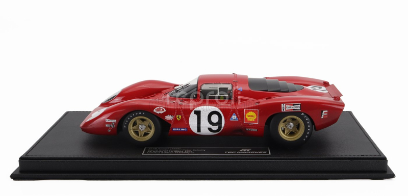 Topmarques Ferrari 312p 3.0l V12 Coupe Team Sefac N 19 24h Le Mans Dirty Version 1969 Chris Amon – Peter Schetty 1:18 Red